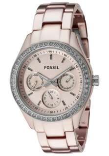 Fossil Watch ES2975 Womens Stella White Crystal Blush Dial Blush 