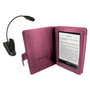  Navitech Pink Genuine Napa Leather Flip Open 6 Inch Book 
