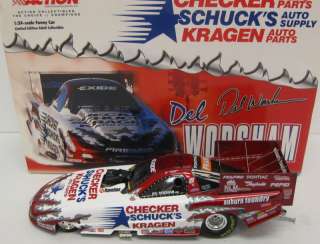 2001 Del Worsham Checker Shucks Kragen 1:24 Funny Car  