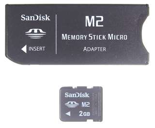 US M2 2GB Memory Stick Micro Card 2G + Adapter / Reader  