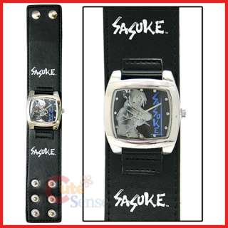 Naruto SASUKE Wrist Watch Stainless Leather/ Wide Band Licensed 