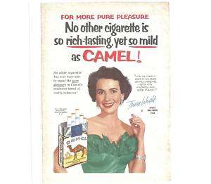RARE 1955 Camel Teresa Wright Cigarette Ad  