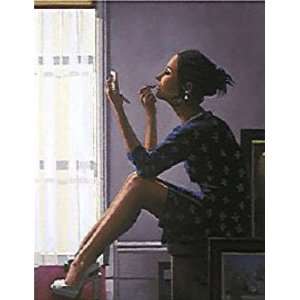 Jack Vettriano 16W by 23.75H  Only the Deepest Red II CANVAS Edge 