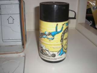 VINTAGE METAL LUNCH BOX   THE FALL GUY W/ THERMOS 1981  