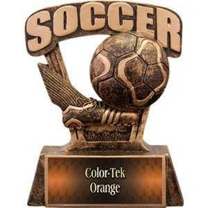  Prosport 6 Custom Soccer Resin Trophies ORANGE COLOR TEK 