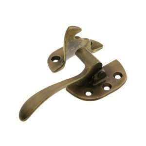  Solid Brass Right Hand Offset Ice Box Latch in Antique By 