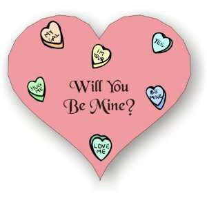  Will You Be Mine? Valentines Day Badge 