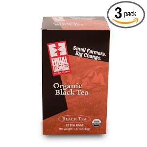 Equal Exchange Organic Black Tea, 20 Count (Pack of 3)  