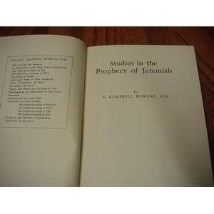  Studies in the Prophecy of Jeremiah G. Campbell Morgan 