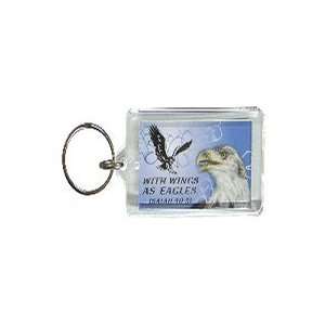  With Wings As Eagles Isaiah 4031 Rectangle Keyring (Pack 