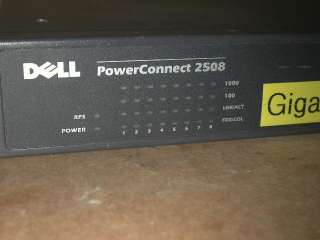 Dell PowerConnect 2508 10/100/1000 Mbps Gigabit 8 Port Network Switch 