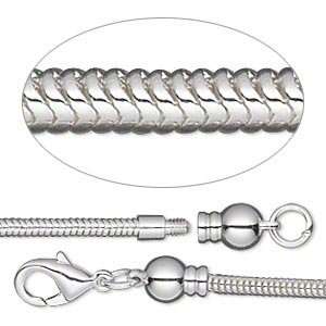  #30932 Dione™ Easy On Chain, silver plated brass, 2.6mm snake 