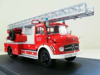 Schuco (143) Mercedes Benz L322 mit Drehleiter Metz DL22 Red Fire 