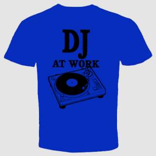 DJ T shirt Retro Music Funny Cool Clubbing Wear Head Phones Turntable 