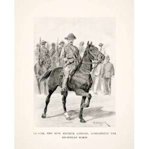  Print Maurice Gifford Rhodesian Horse Uniform British Military Army 