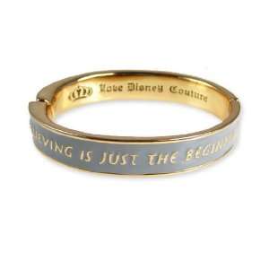 Disney Couture Bangle Bracelet   Believing Is Just The Beginning Grey