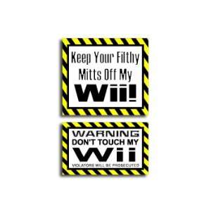 Hands Mitts Off WII   Funny Decal Sticker Set: Automotive