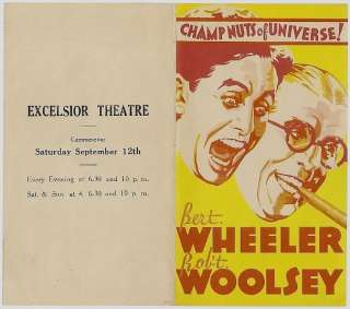 Hook Line & Sinker 1930 US handbill Wheeler & Woolsey  