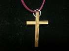 Olive Wood Cross Pendant from The Holy Land Israel 20 Cord Necklace 