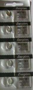 10 NEW 361/362 ENERGIZER WATCH BATTERY   