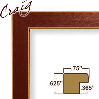 Picture Frame Country Red Shaker .75 Wide Complete New Wood Frame 