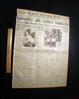 1928 FDR Franklin D. Roosevelt GOVERNOR Nomination in Albany NY Old 
