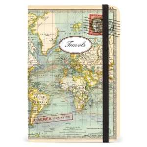  Cavallini Small Notebooks World Map 2 Travels 4 x 6