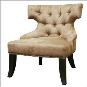   : Beige Micro Fiber Club Chair by Wholesale Interiors: Home & Kitchen