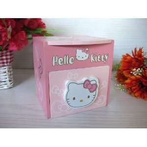 Hello Kitty Wood Makeup Cosmetic Case Jewelry Box 2 Tier with Mirror 