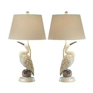   Table Lamp With Round Taper Hardback Shade Set of 2: Home Improvement