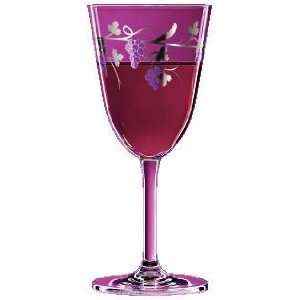 Red Wine Glass, Wine, Grape Vine, Silver Embossed, Elegant, Designer 