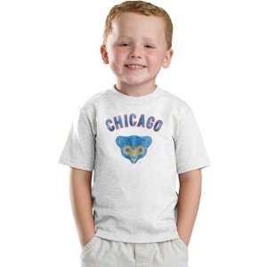 Chicago Cubs Youth White Cooperstown Retro Logo T Shirt 