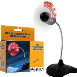   LED Message Fan by Electric Ave   USB Powered: Electronics