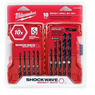 Milwaukee 48 89 4445 10 Piece Shockwave Impact Drill Bit Set  