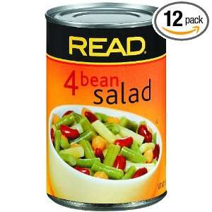 Read Four Bean Salad Can, 15 Ounce (Pack of 12)  Grocery 