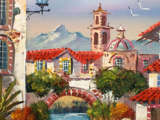 Latin America Small Town Painting BEAUTIFUL!  