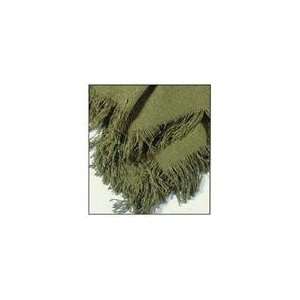   Olive Colored Homestead Afghan Throw Blanket 50 x 60: Home & Kitchen