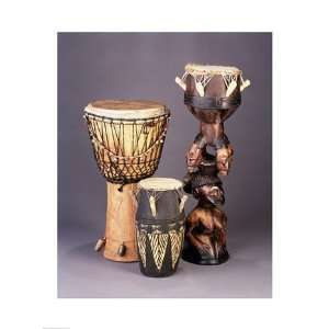  West African Drums Poster (18.00 x 24.00)