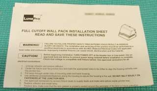 Lumapro Full Cutoff Wall Pack, 150 Lamp Watts, 120   277 Volt  