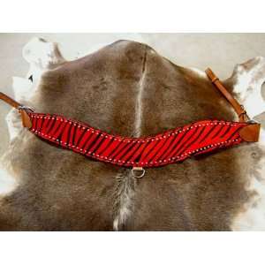  Red Zebra Roping Saddle Breast Collar: Everything Else