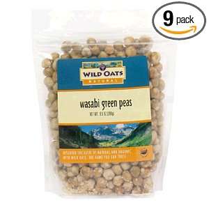 Wild Oats Natural Wasabi Green Peas, 8 Ounce Bags (Pack of 9):  