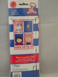 Peanuts 4th of July Patriotic Decorative Garden Flag Hurray for the 