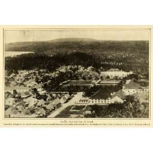  1918 Print Guam Hagatna Agana Capital City US Island 