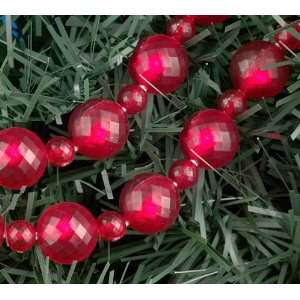   Red LED Lighted Beaded Christmas Garland   60 Lights: Home & Kitchen