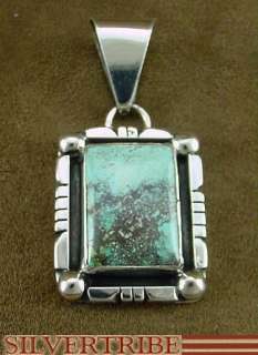Native American Navajo Indian Turquoise Silver Pendant  