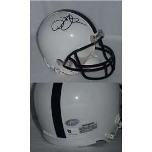  Autographed Larry Johnson Mini Helmet   Penn State GAI COA 