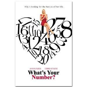  Whats Your Number? Promo Flyer   2011 Movie Anna Faris 