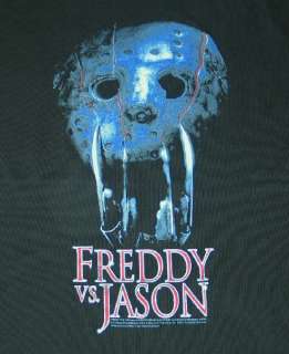 Freddy vs Jason Movie Mask & Claws T Shirt Size Large  