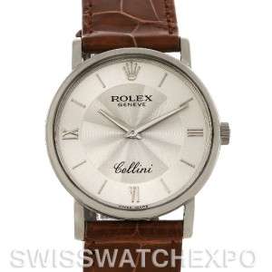 Rolex Cellini Classic Mens 18K White Gold 5115  