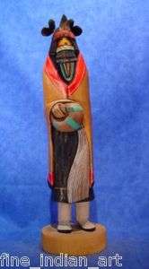 WHITE CORN MAIDEN KACHINA DOLL CARVING BY WILMER KAYE  